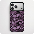 Dark Purple Rose Botanical Phone Case | Moody Floral Black Design