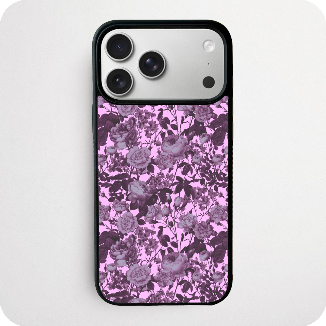 Purple Rose Botanical Phone Case | Lilac Pink Romantic Floral Design
