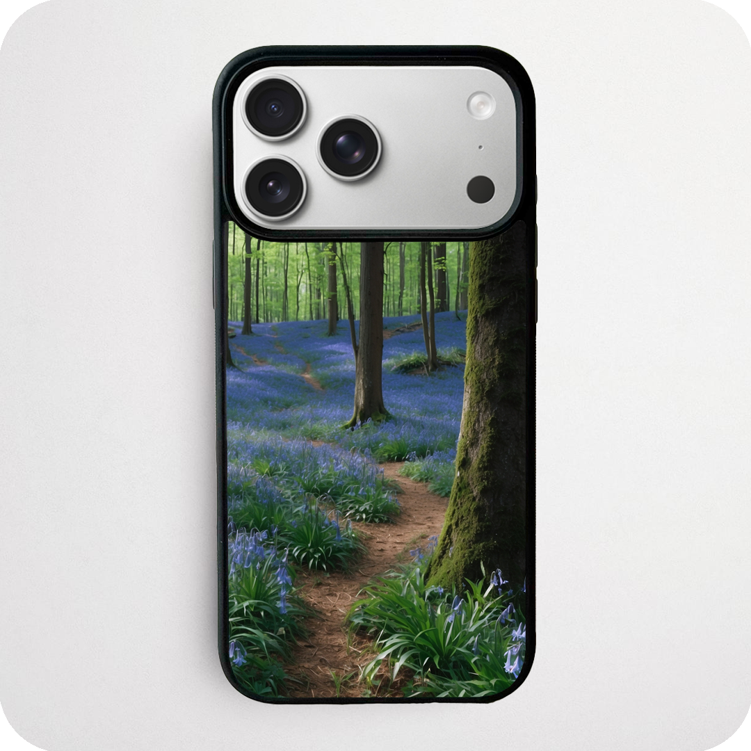Bluebell Woodland Phone Case | British Forest Path Photography Design