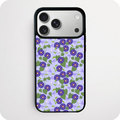 Blue Morning Glory Floral Phone Case | Botanical Vine Pattern