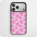 Pink Glitter Hearts Phone Case | Oversized Heart Print Design