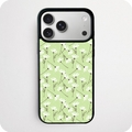 White Daisy Scatter Phone Case | Sage Green Botanical Illustration Design