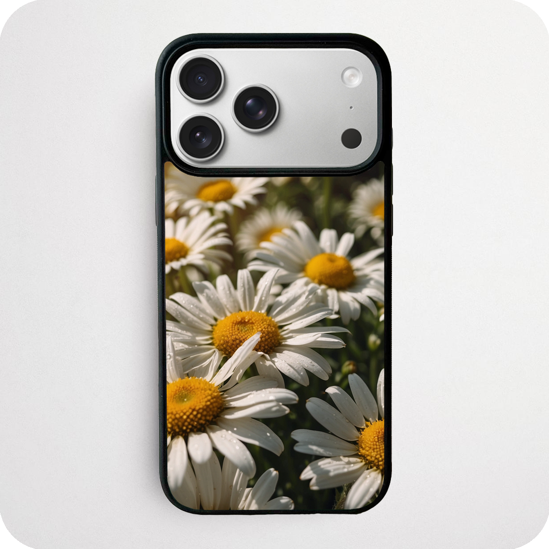 White Daisy Photography Phone Case | Summer Wildflower Close-Up Design