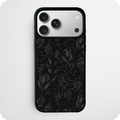 Dark Botanical Leaf Phone Case | Moody Black Shadow Foliage Design