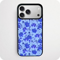 Blue Floral Phone Case | Cobalt Flower Cluster Botanical Pattern Design