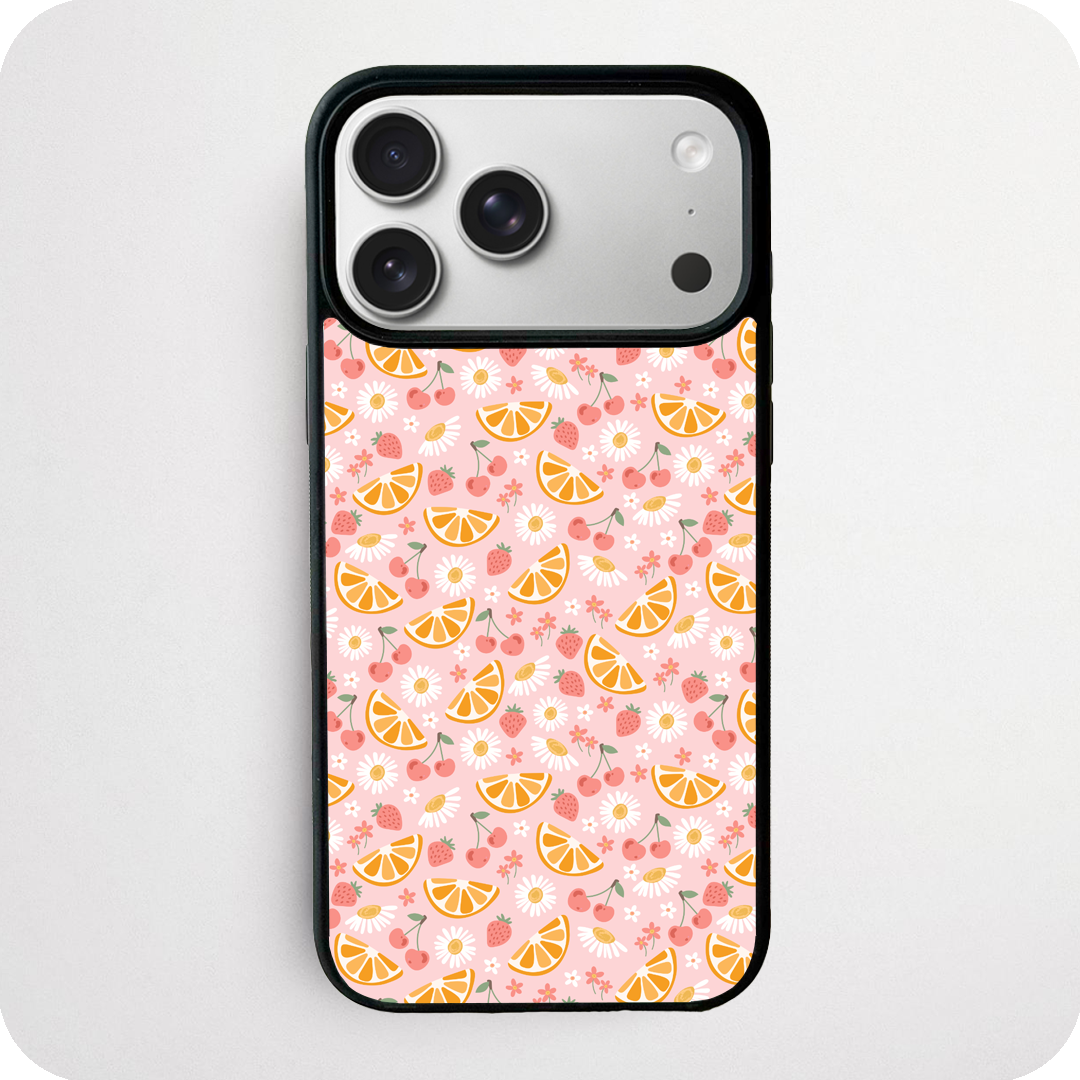 Fruit & Flower Phone Case | Summer Illustrated Citrus & Daisy Pattern Design