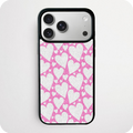 Pink & White Glitter Heart Phone Case | Jumbo Heart Design