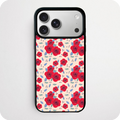 Red Rose Illustrated Pattern Phone Case