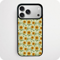Sunflower Pattern Sage Green Phone Case