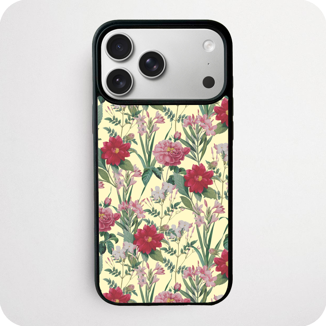 Vintage Botanical Floral Cream Phone Case
