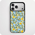 Yellow Wildflower Botanical Blue Phone Case