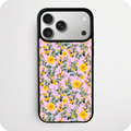 Yellow Wildflower Botanical Pink Phone Case