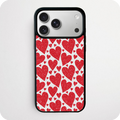 Red Glitter Hearts Phone Case | Oversized Heart Pattern Design