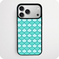 Teal Glitter Mermaid Scale Phone Case | Aqua Sparkle Design