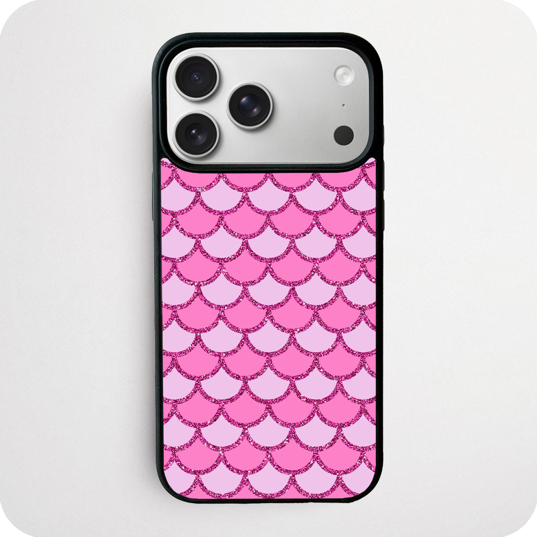 Pink Glitter Mermaid Scale Phone Case | Sparkle Design