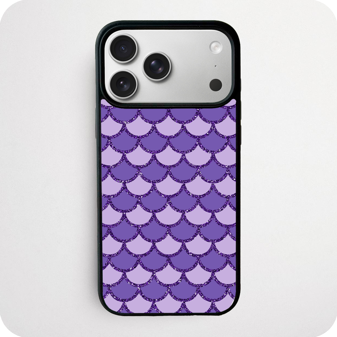 Purple Glitter Mermaid Scale Phone Case | Sparkle Design