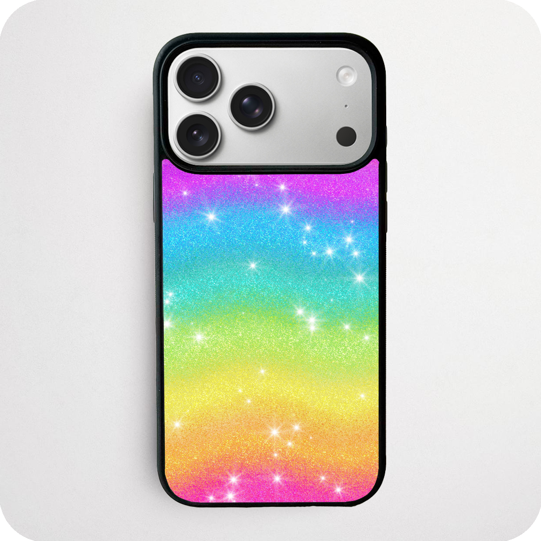 Rainbow Glitter Ombre Phone Case | Holographic Sparkle Design