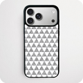 Silver Glitter Triangle Phone Case | Geometric Pattern Design