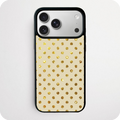 Cream & Gold Glitter Polka Dot Phone Case | Elegant Design