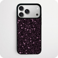 Dark Pink Glitter Phone Case | Black Sparkle Starburst Design