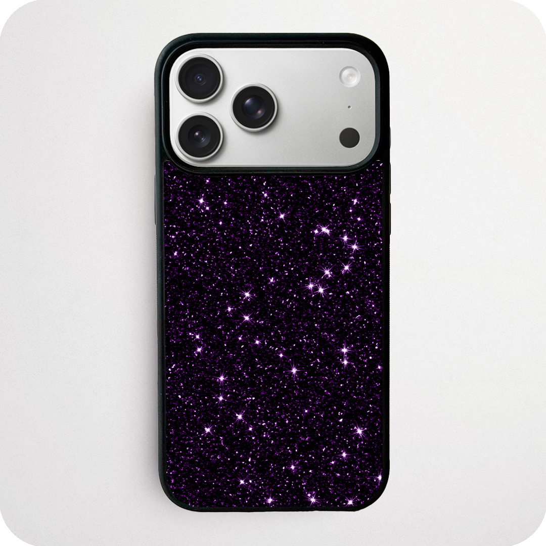 Deep Purple Glitter Phone Case | Dark Sparkle Design