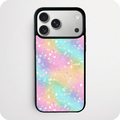 Pastel Rainbow Glitter Phone Case | Confetti Heart Unicorn Design