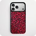 Red Glitter Leopard Print Phone Case | Bold Animal Design