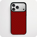 Red Warped Checkerboard Phone Case | Dark Psychedelic Design