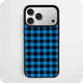 Blue & Black Plaid Phone Case | Bold Buffalo Check Design
