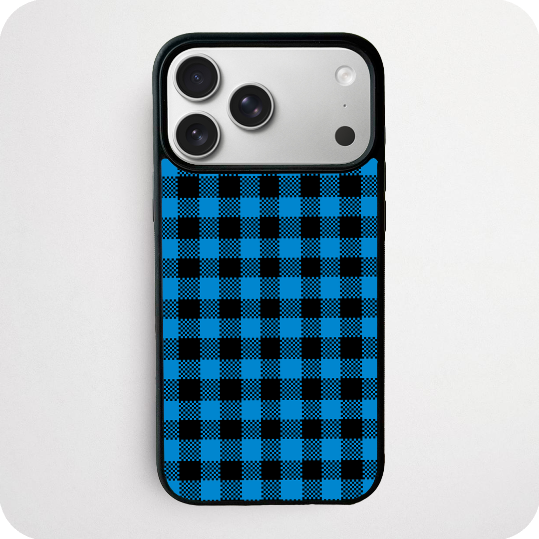 Blue & Black Plaid Phone Case | Bold Buffalo Check Design