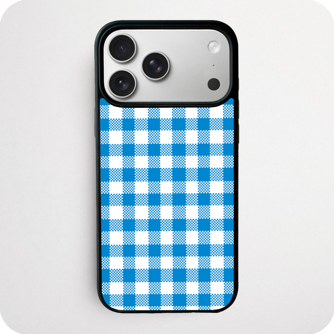 Blue & White Gingham Phone Case | Summer Check Design